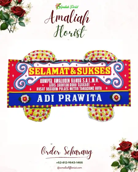 Papan Bunga Ucapan Selamat Bantal